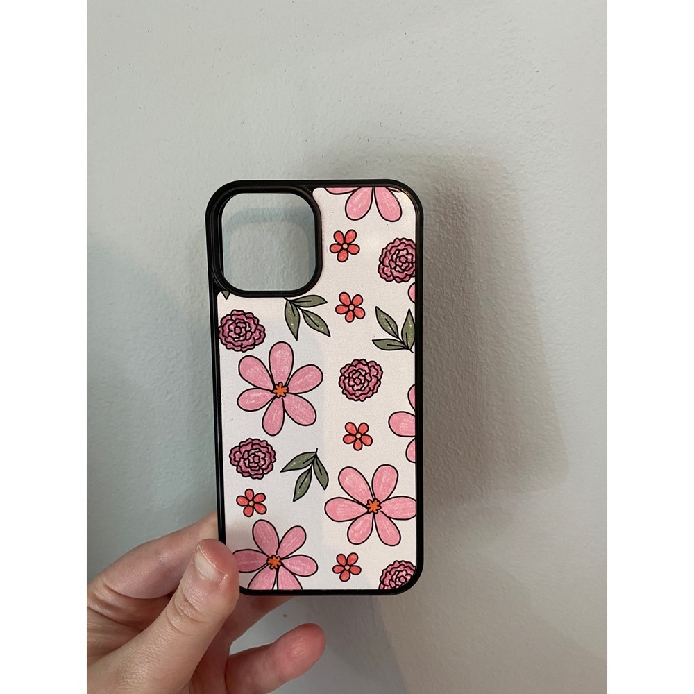 Unbranded Phone Case iPhone 13 Mini Pink Floral Retro Daisy Bumper Case